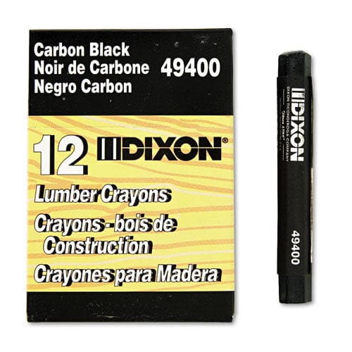 Dixon Lumber Crayons 4.5 X 0.5 Carbon Black Dozen - Industrial - Dixon®