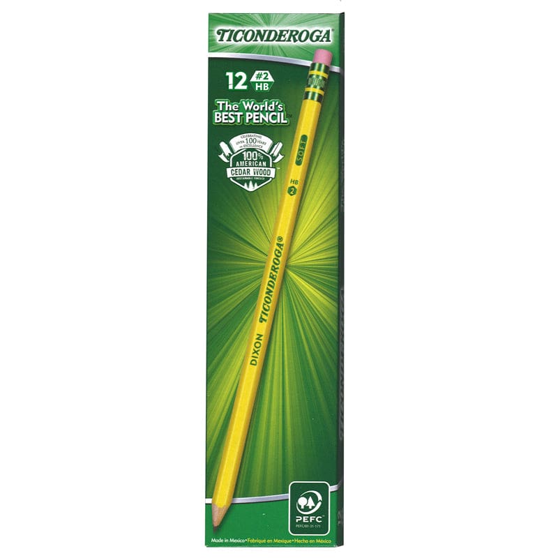 Dixon Ticonderoga No 2 Pencils Pre Sharpened 1 Dozen (Pack of 10) - Pencils & Accessories - Dixon Ticonderoga Company