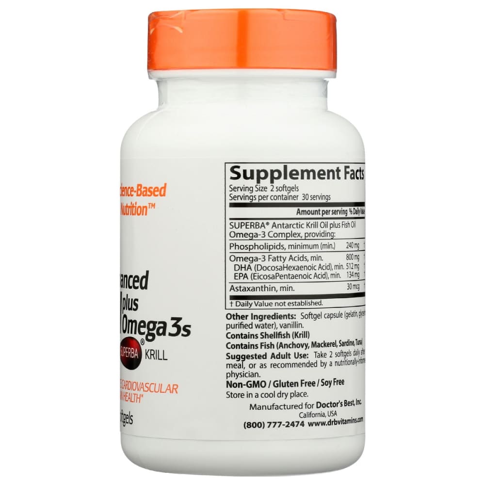 DOCTORS BEST: Enhanced Krill Plus Omega3s 60 sg - Health > Vitamins & Supplements - DOCTORS BEST