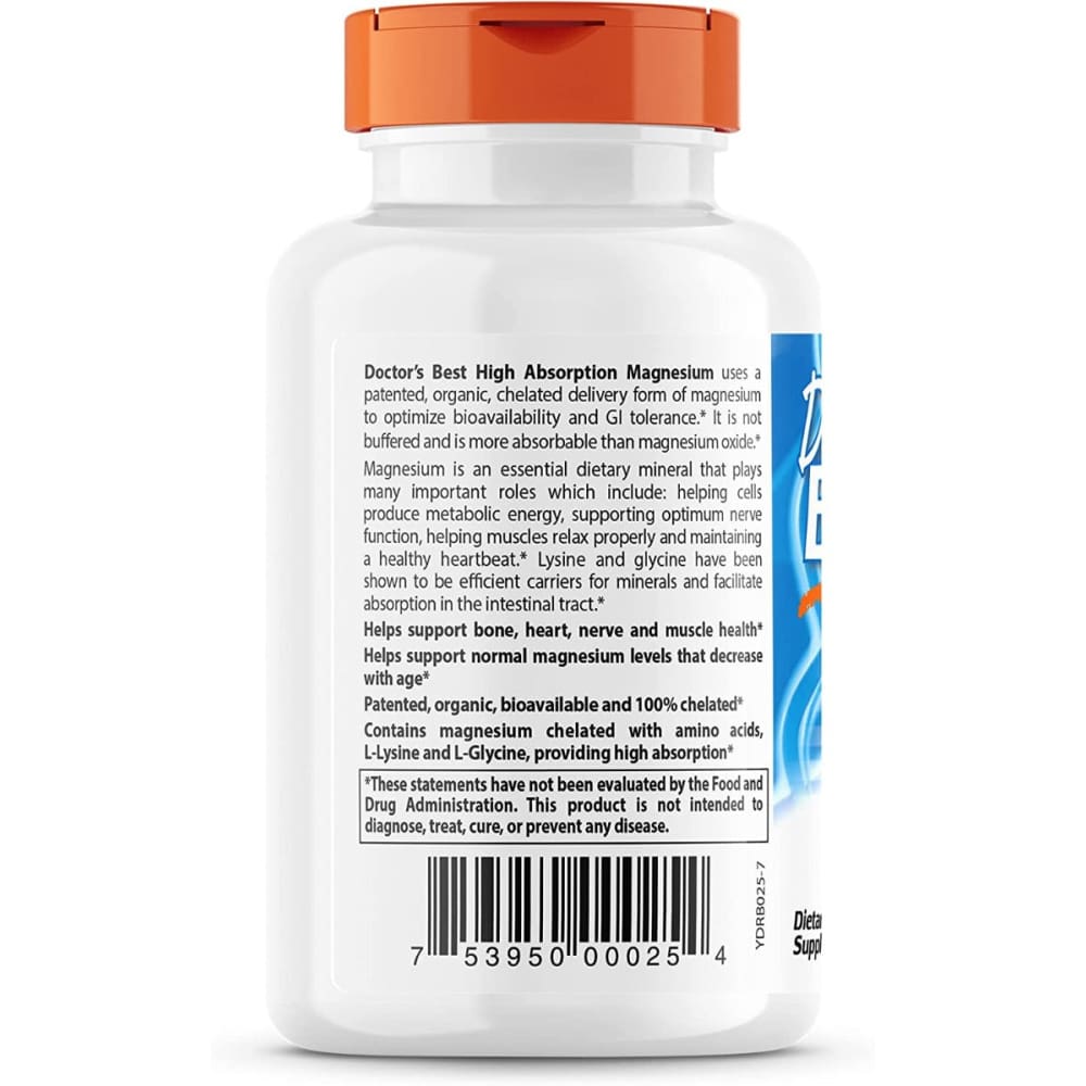 DOCTORS BEST: High Absorption Magnesium 100 mg 120 tb - Health > Vitamins & Supplements - DOCTORS BEST