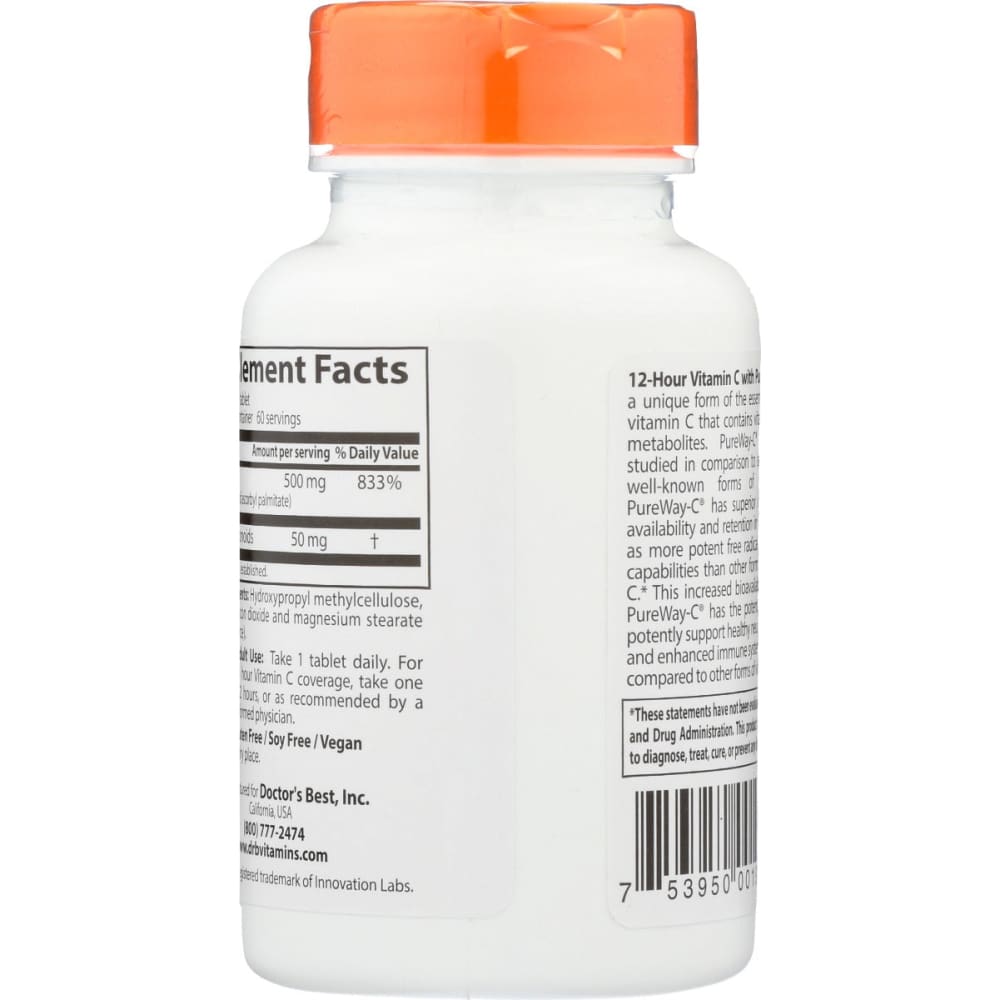 DOCTORS BEST: Vtmn C Sustained Release 60 tb - Vitamins & Supplements > Vitamins & Minerals - Doctors Best