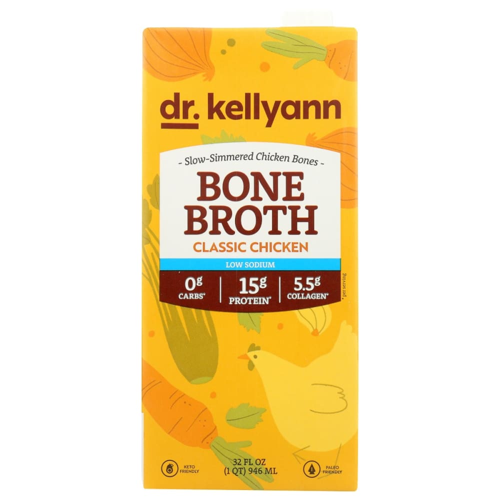 DR. KELLYANN: Broth Bone Chicken Low Sd 32 oz - Grocery > Soups & Stocks - DR. KELLYANN
