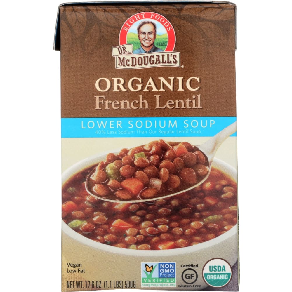 DR MCDOUGALLS: Soup Lwr Sodium Frnch Lnt 17.6 oz - Grocery > Soups & Stocks - DR MCDOUGALLS