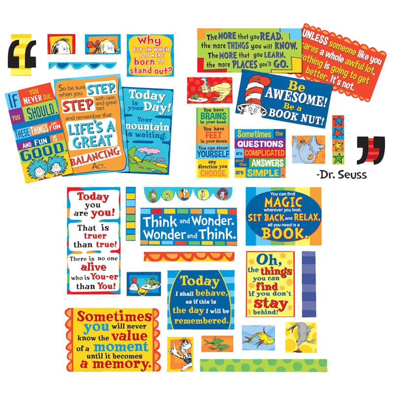 Dr Seuss 35 Quotes Bb Set (Pack of 2) - Classroom Theme - Eureka