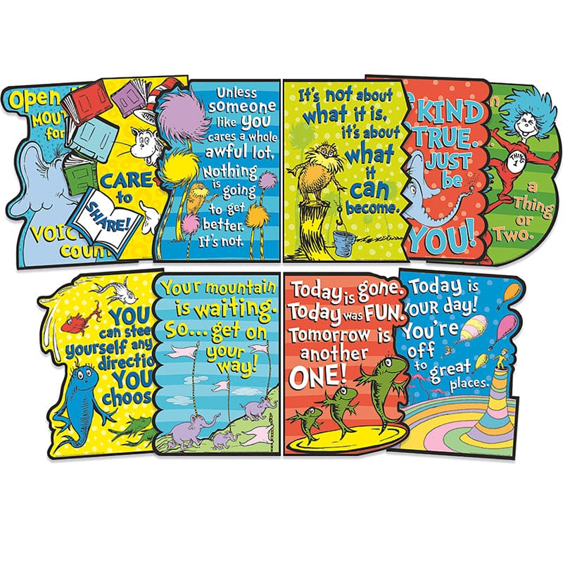 Dr Seuss Die-Cut Poster Set (Pack of 2) - Motivational - Eureka