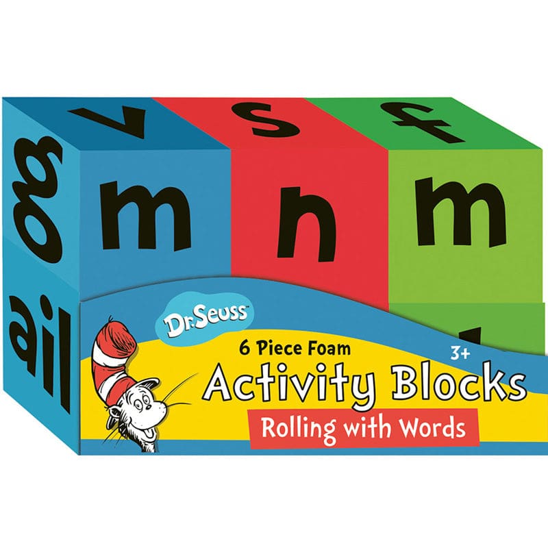 Dr Seuss Foam Actvty Blocks Rolling With Words Manipulatives (Pack of 6) - Language Arts - Eureka