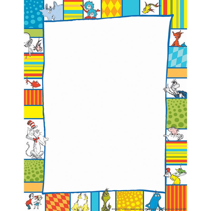 Dr Seuss Shapes Computer Paper (Pack of 8) - Design Paper/Computer Paper - Eureka