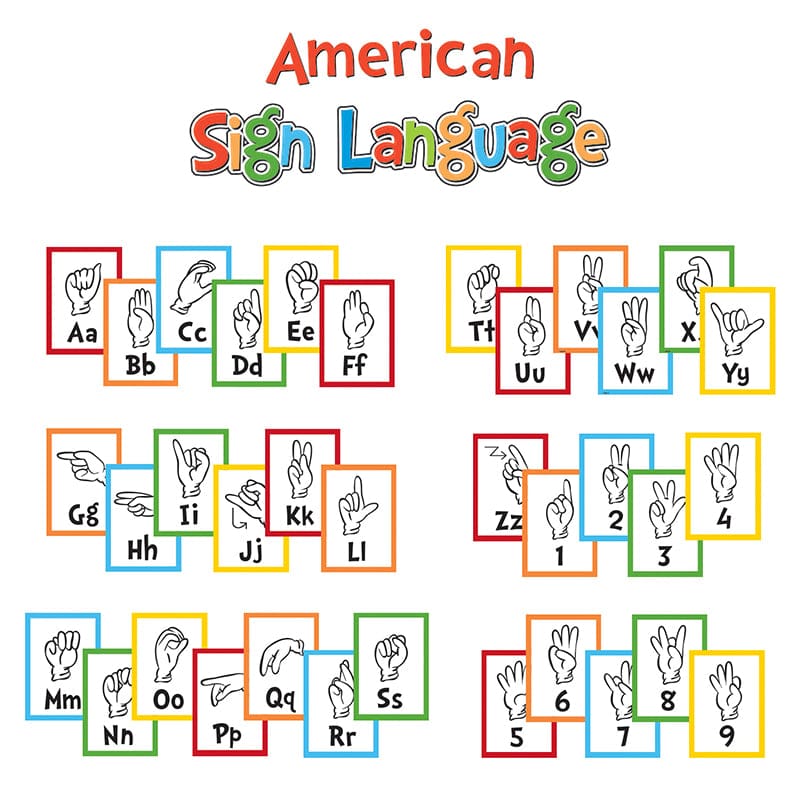 Dr Seuss Sign Language Alphabet Mni Bulletin Board Set (Pack of 6) - Miscellaneous - Eureka