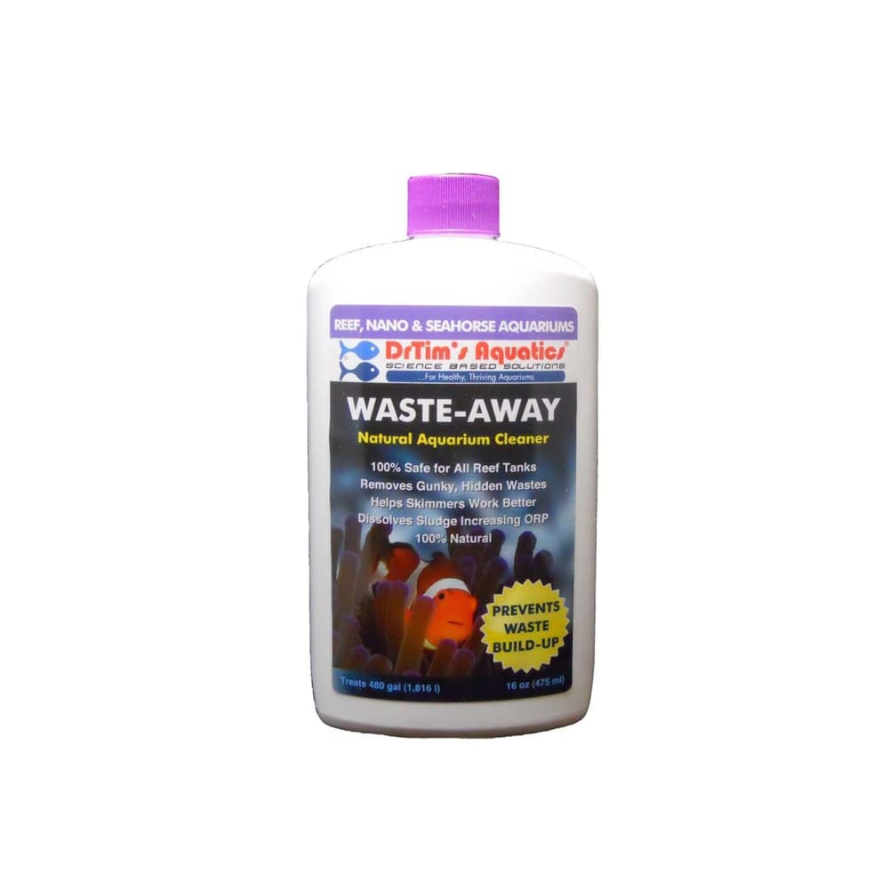 Dr. Tims Aquatics Waste-Away Natural Aquarium Cleaner for Reef Aquarium 16 fl. oz - Pet Supplies - Dr. Tims