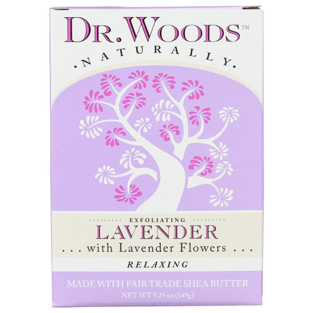 DR WOODS: Bar Lvndr Flwrs Org Oil 5.25 oz - Beauty & Body Care > Soap and Bath Preparations > Soap Bar - DR WOODS