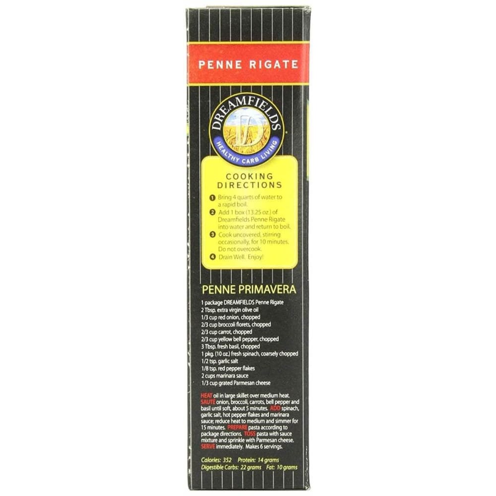 DREAMFIELDS Grocery > Meal Ingredients > Noodles & Pasta DREAMFIELDS: Penne Rigate Pasta, 13.25 oz