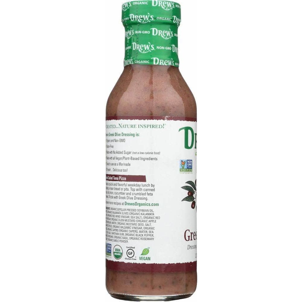 Drews Organics Drew's All Natural Dressing & Quick Marinade Greek Olive, 12 oz