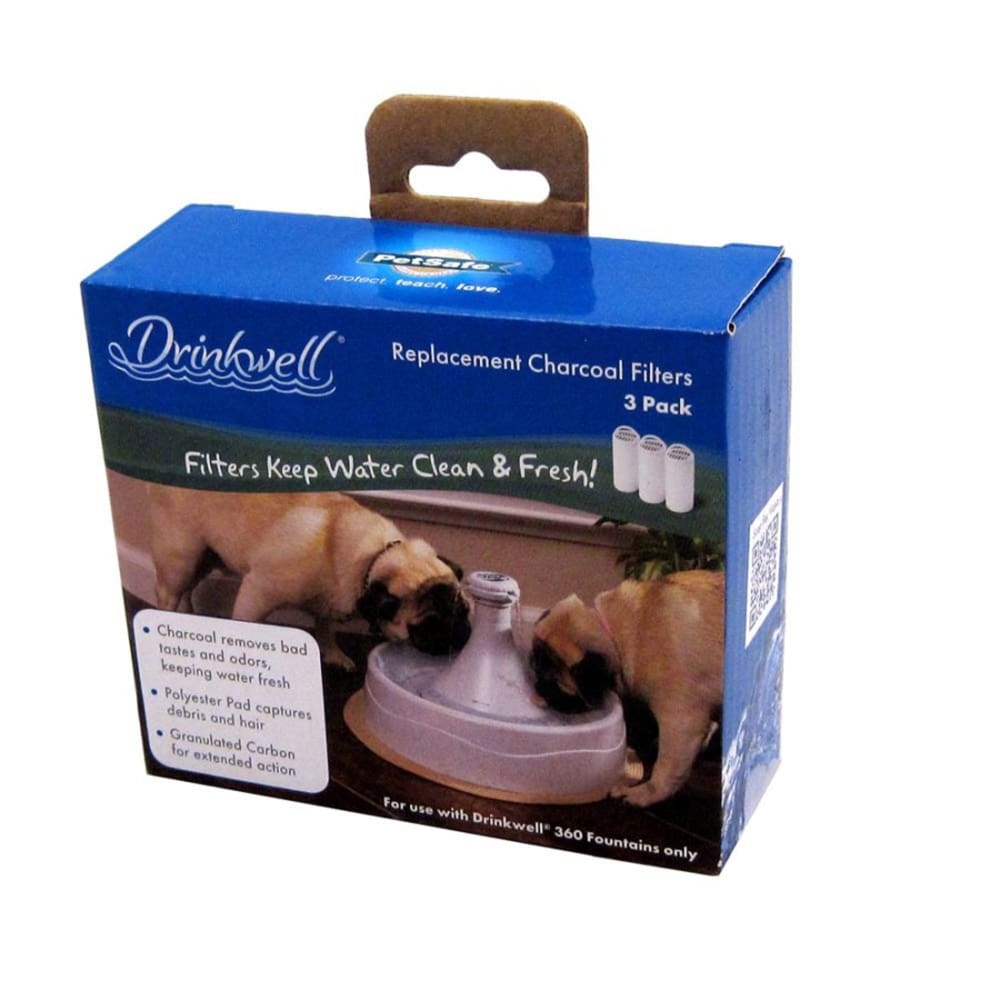 Drinkwell 360 Fountain Charcoal Filters White 3 Pack - Pet Supplies - Drinkwell