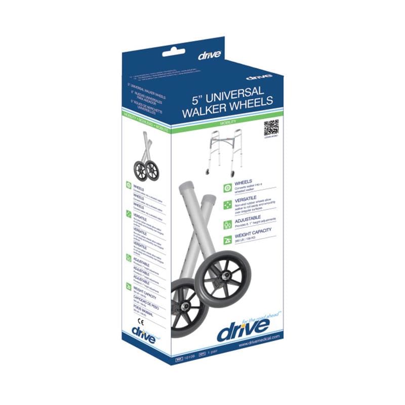 Drive Medical Walker Wheels Universal 5In Pair - Durable Medical Equipment >> Walking Aids - Drive Medical