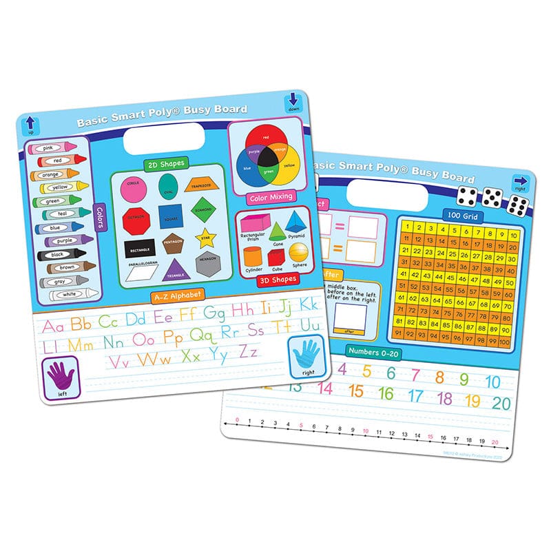 Dry Erase Busy Board Edu Basics (Pack of 8) - Mats - Ashley Productions