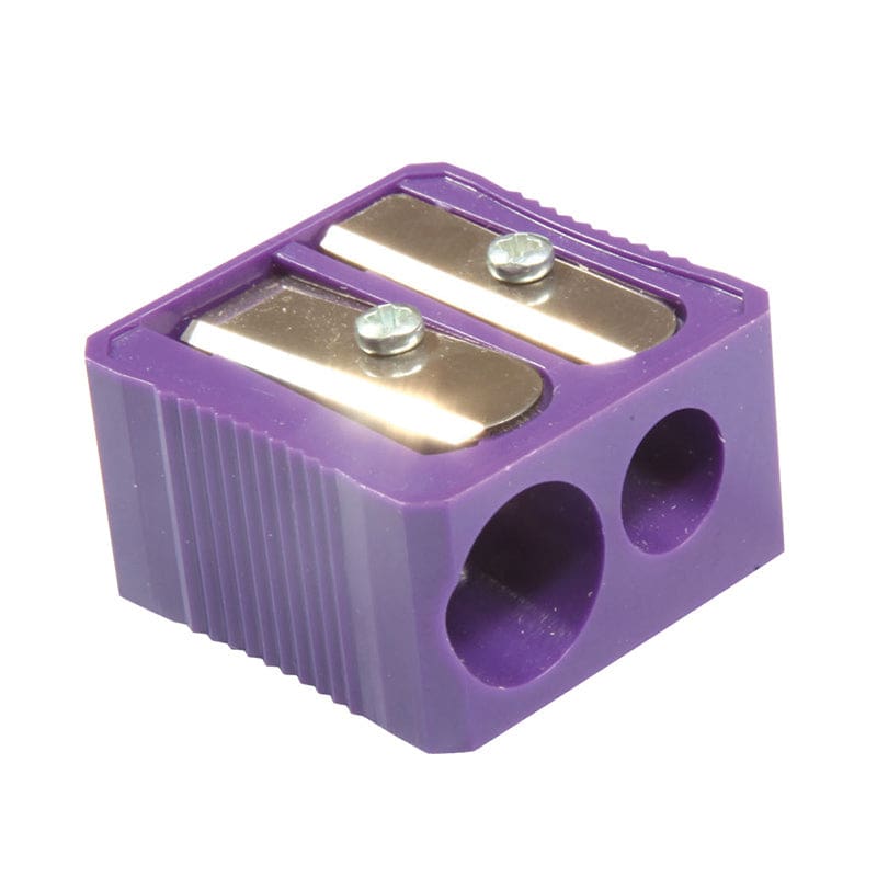 Dual Hole Plastic Pencil Sharpener (Pack of 12) - Pencils & Accessories - Baumgartens Inc