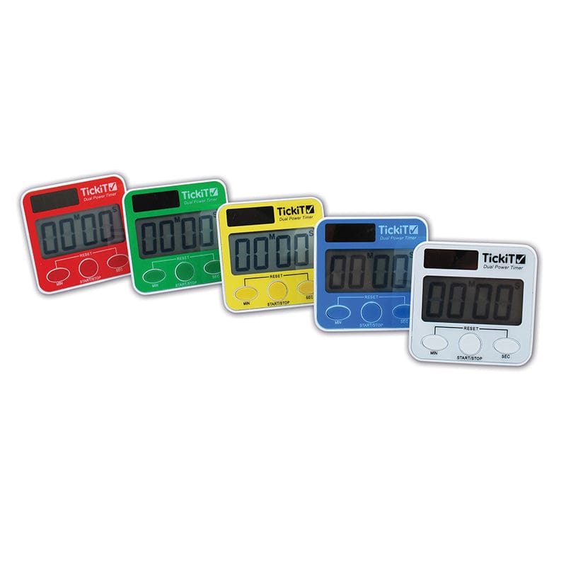 Dual Power Timer Set Of 5 - Timers - Learning Advantage