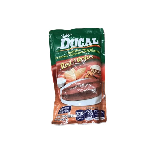 Ducal Refried Red Beans 14.1oz / 400grs Frijoles Rojos Volteados - ShelHealth.Com