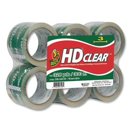 Duck Heavy-duty Carton Packaging Tape 3 Core 3 X 54.6 Yds Clear 6/pack - Office - Duck®