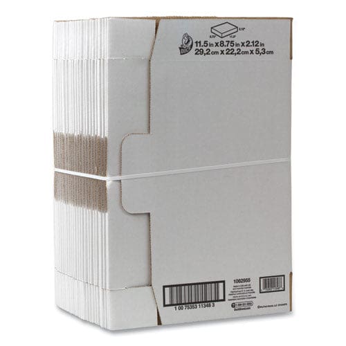 Duck Self-locking Mailing Box Regular Slotted Container (rsc) 8.75 X 11.5 X 2.13 White 25/pack - Office - Duck®