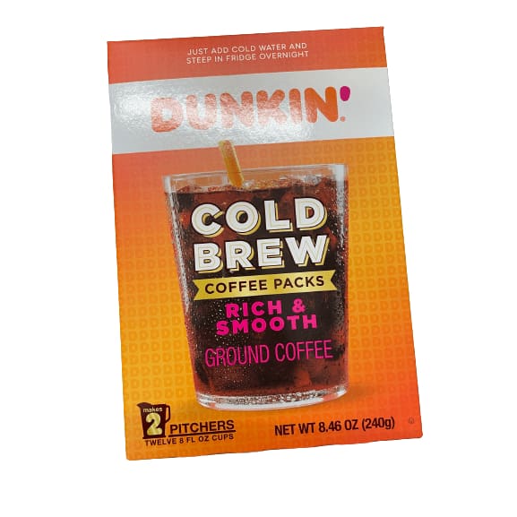 Dunkin’ Dunkin’ Cold Brew Ground Coffee Packs, 8.46 oz. Box