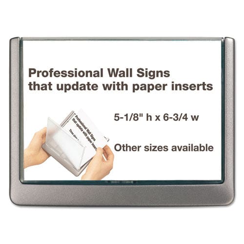 Durable Click Sign Holder For Interior Walls 6.75 X 0.63 X 5.13 Gray - Office - Durable®