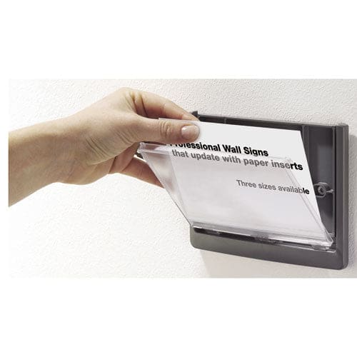 Durable Click Sign Holder For Interior Walls 6.75 X 0.63 X 5.13 Gray - Office - Durable®