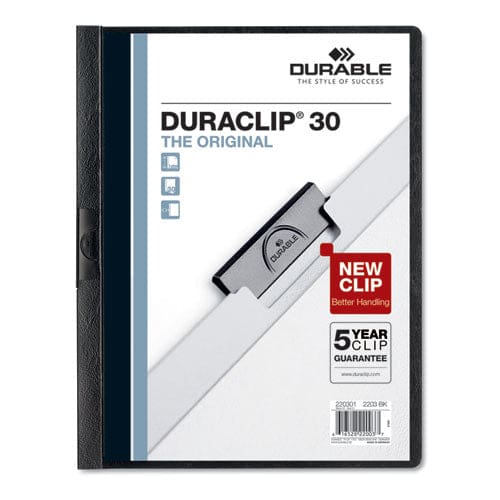 Durable Duraclip Report Cover Clip Fastener 8.5 X 11 Clear/maroon 25/box - School Supplies - Durable®