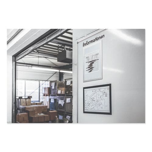 Durable Duraframe Magnetic Sign Holder 5.5 X 8.5 Black Frame 2/pack - Office - Durable®