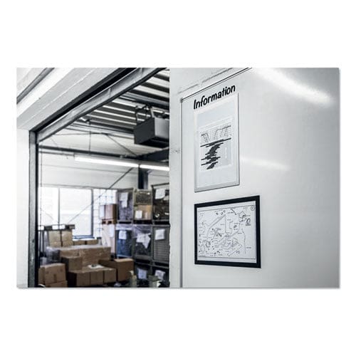 Durable Duraframe Magnetic Sign Holder 8.5 X 11 Black Frame 2/pack - Office - Durable®