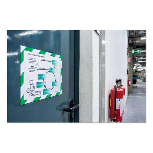 Durable Duraframe Security Magnetic Sign Holder 8.5 X 11 Green/white Frame 2/pack - Office - Durable®