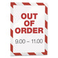 Durable Duraframe Security Magnetic Sign Holder 8.5 X 11 Red/white Frame 2/pack - Office - Durable®