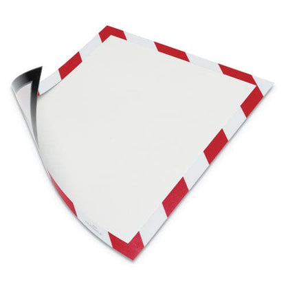 Durable Duraframe Security Magnetic Sign Holder 8.5 X 11 Red/white Frame 2/pack - Office - Durable®