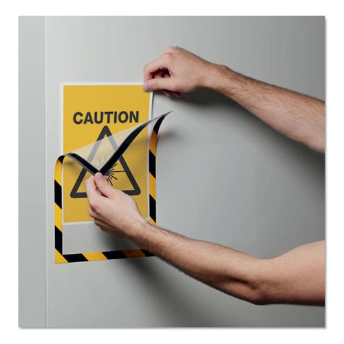 Durable Duraframe Security Magnetic Sign Holder 8.5 X 11 Yellow/black Frame 2/pack - Office - Durable®