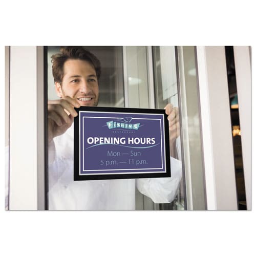 Durable Duraframe Sign Holder 8.5 X 11 Black Frame 2/pack - Office - Durable®