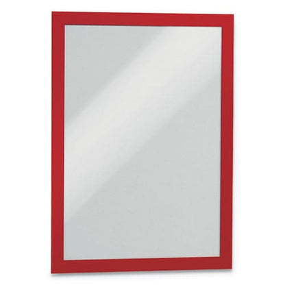 Durable Duraframe Sign Holder 8.5 X 11 Red Frame 2/pack - Office - Durable®