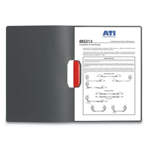 Durable Duraswing Report Cover Clip Fastener 8.5 X 11 Graphite/graphite 5/pack - School Supplies - Durable®