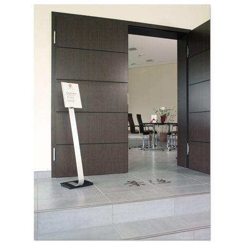 Durable Info Sign Duo Floor Stand Letter-size Inserts 15 X 46.5 Clear - Office - Durable®