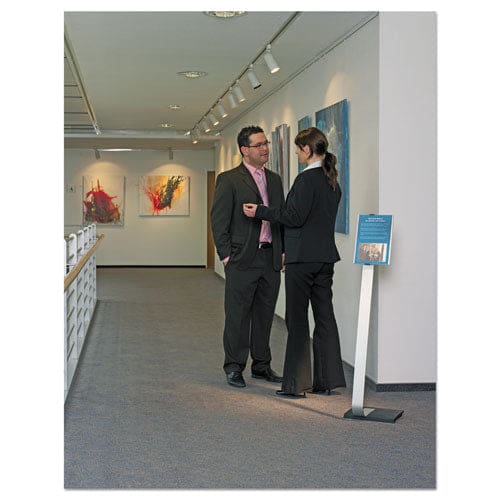 Durable Info Sign Duo Floor Stand Letter-size Inserts 15 X 46.5 Clear - Office - Durable®