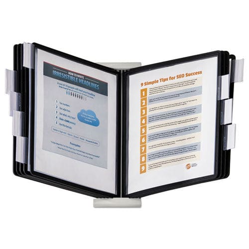 Durable Instaview Expandable Desktop Reference System 10 Panels Black Borders - Office - Durable®