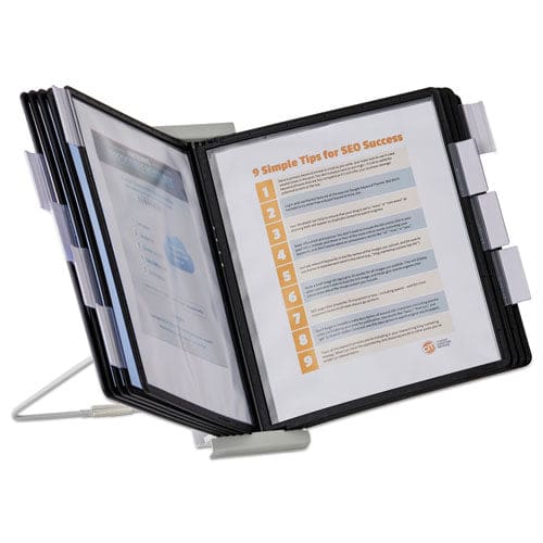 Durable Instaview Expandable Desktop Reference System 10 Panels Black Borders - Office - Durable®