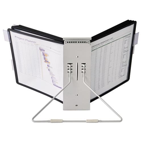 Durable Instaview Expandable Desktop Reference System 10 Panels Black Borders - Office - Durable®