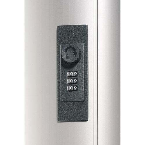 Durable Locking Key Cabinet 36-key Brushed Aluminum Silver 11.75 X 4.63 X 11 - Office - Durable®