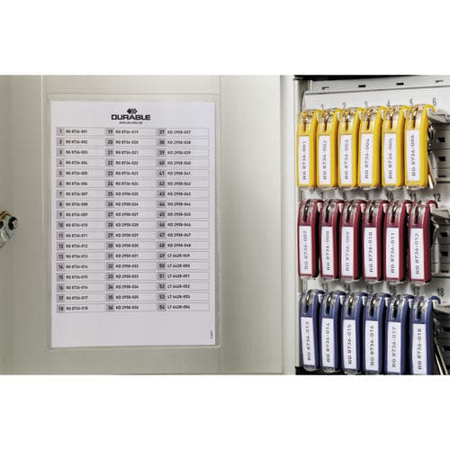 Durable Locking Key Cabinet 72-key Brushed Aluminum Silver 11.75 X 4.63 X 15.75 - Office - Durable®