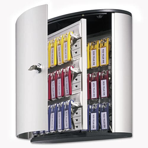 Durable Locking Key Cabinet 72-key Brushed Aluminum Silver 11.75 X 4.63 X 15.75 - Office - Durable®