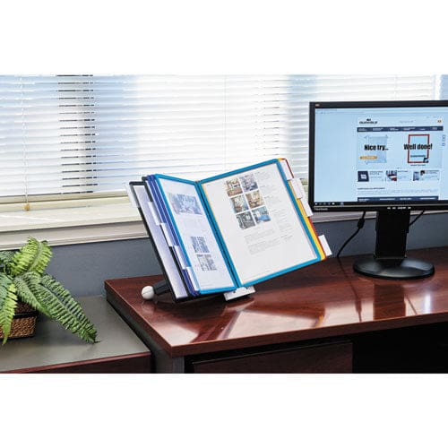 Durable Sherpa Desk Reference System 10 Panels 10 X 5.63 X 13.88 Assorted Borders - Office - Durable®