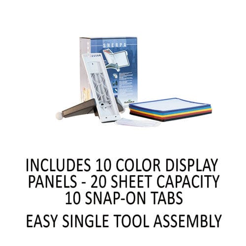 Durable Sherpa Desk Reference System 10 Panels 10 X 5.63 X 13.88 Assorted Borders - Office - Durable®