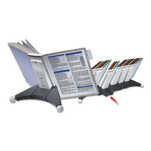 Durable Sherpa Desk Reference System 10 Panels 10 X 5.88 X 13.5 Gray Borders - Office - Durable®