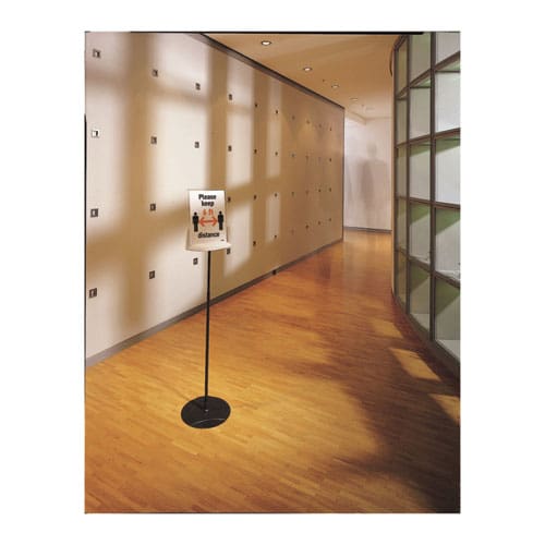 Durable Sherpa Infobase Sign Stand Acrylic/metal 40 To 60 High Gray - Office - Durable®