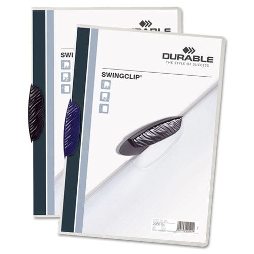 Durable Swingclip Clear Report Cover Swing Clip 8.5 X 11 Black Clip 25/box - School Supplies - Durable®